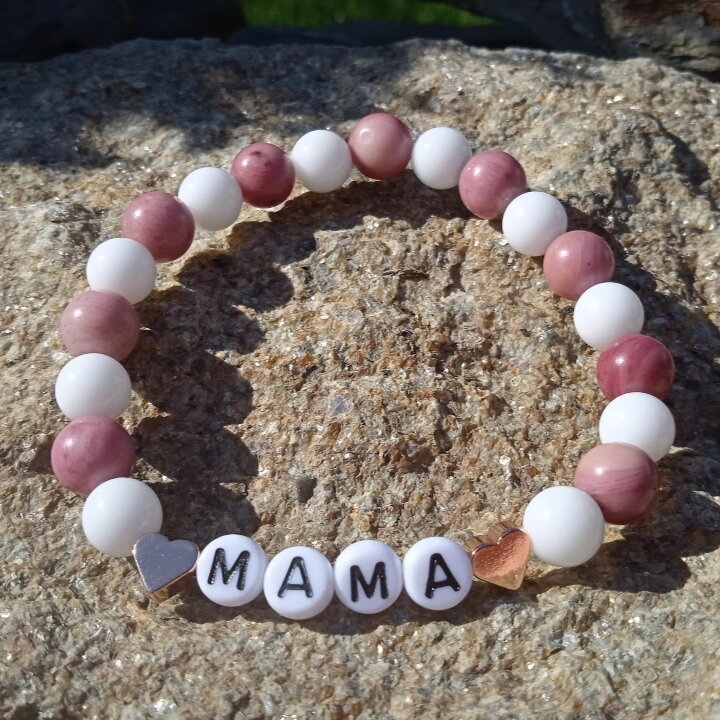 Náramok MAMA - Rodonit a Ónyx Náramok MAMA - Rodonit a Ónyx