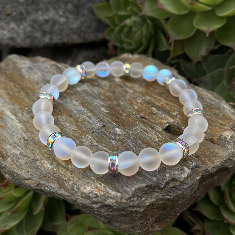 Náramok MESAČNÝ KAMEŇ s AB odleskom