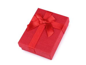 Darčeková papierová krabička - červená 9x7cm