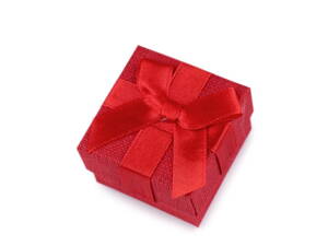 Darčeková papierová krabička - červená 5x5cm