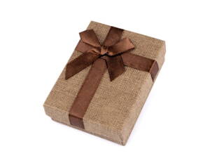 Darčeková papierová krabička - hnedá 9x7cm