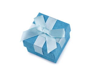 Darčeková papierová krabička - modrá 5x5cm