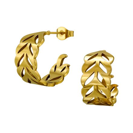 Dámske náušnice z chirurgickej ocele LISTY