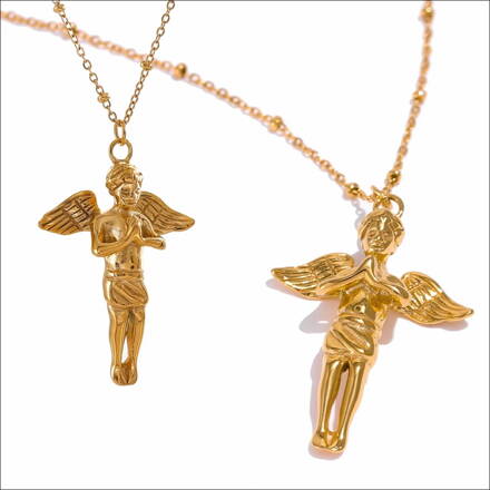 Retiazka a prívesok okrídlený anjel