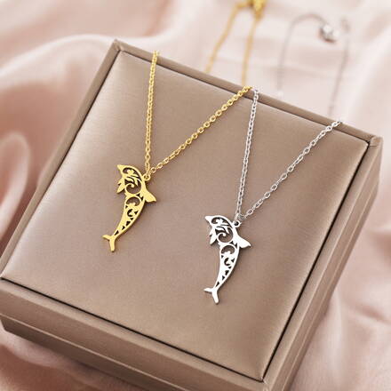 Retiazka z chirurgickej ocele s DELFÍNOM