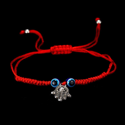 Červený náramok RUKA FATIMY HAMSA