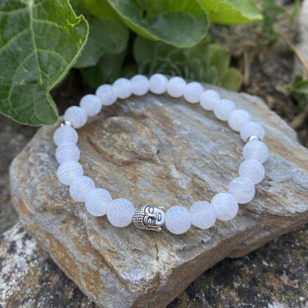 Náramok Budha z ľadového achátu