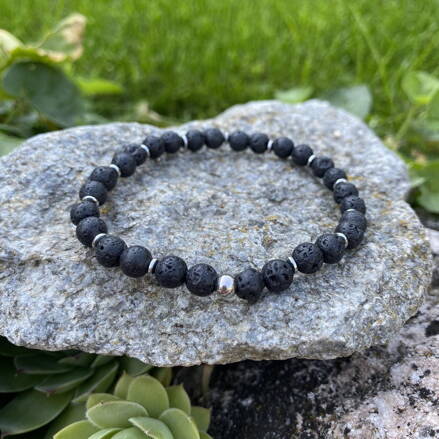 Náramok lávový kameň