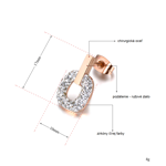 Elegantné náušnice so zirkónmi z chirurgickej ocele Elegantné náušnice so zirkónmi z chirurgickej ocele