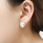 Náušnice srdce s perlou