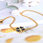 Náramok so štvorlístkom z nerezovej ocele