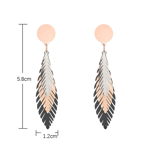 Visiace náušnice Listy