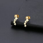 Oceľové náušnice s hviezdičkami