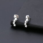 Oceľové náušnice s hviezdičkami