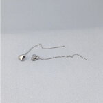 Oceľové visiace náušnice v tvare srdiečka