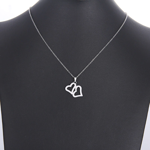 Oceľový prívesok SRDIEČKA s retiazkou