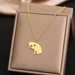 Oceľová retiazka a prívesok MAČKA