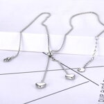 Retiazka s dvoma visiacimi srdiečkami