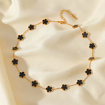 Retiazka z chirurgickej ocele ČIERNE KVETY Retiazka z chirurgickej ocele ČIERNE KVETY