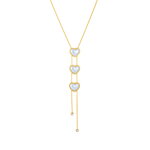 Retiazka s troma perleťovými srdiečkami Retiazka s troma perleťovými srdiečkami