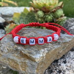 Pletené náramky s menom